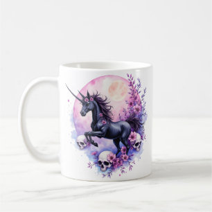 Moonlit Unicorn Among Forgotten Roses, Coffee Mug