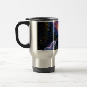 Moonlit Unicorn Fantasy Landscape Travel Mug