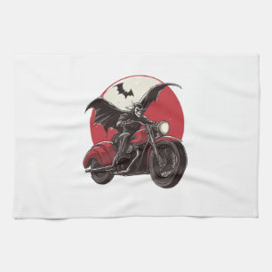 Moonlit Vampire Ride Kitchen Towel