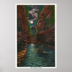 Moonlit View of the Flume Poster