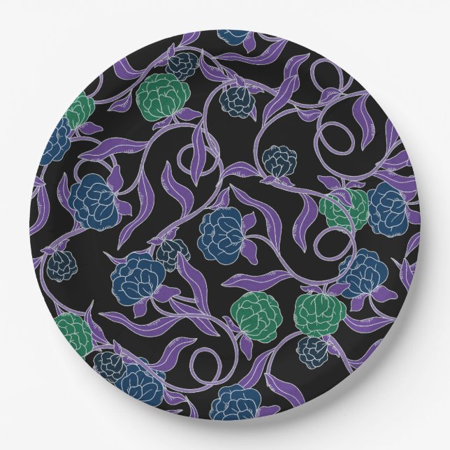 Moonlit Vine - Mysticool Collection Paper Plate (Front)
