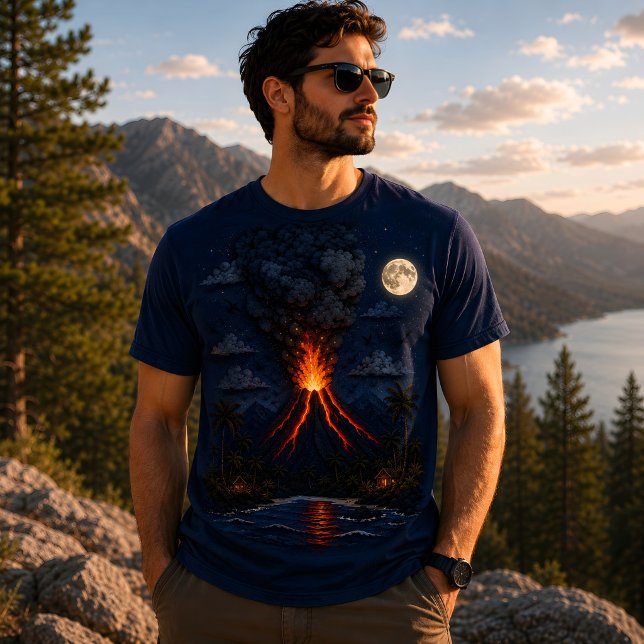 Moonlit Volcano T-Shirt (Creator Uploaded)
