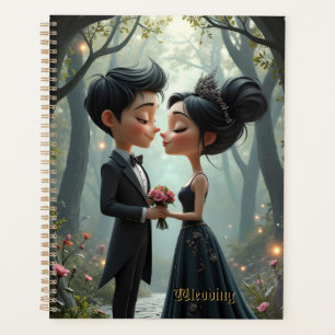 Moonlit Vows – A Cute Gothic Wedding Moment.  Planner