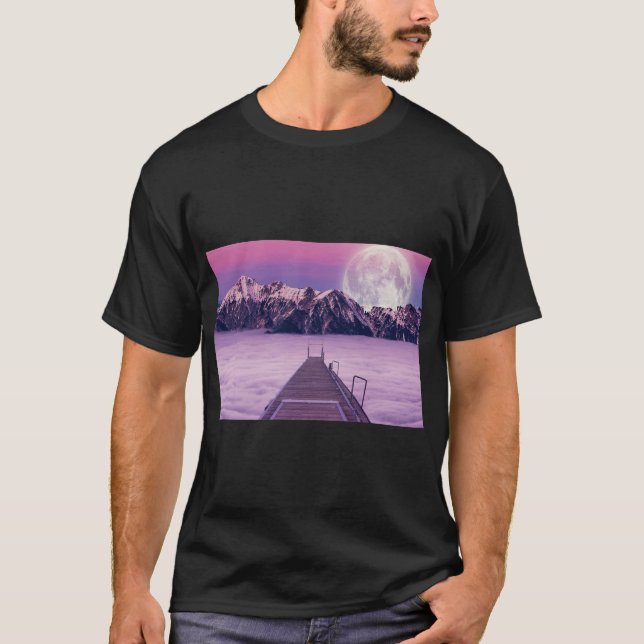 Moonlit Web Nature-Inspired Tee (Front)