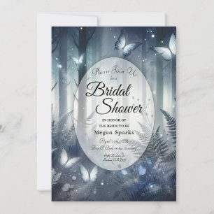 Moonlit Wings and Midnight Magic Bridal Shower Invitation