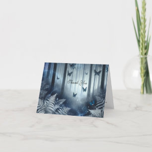 Moonlit Wings and Midnight Magic Wedding Thank You Card
