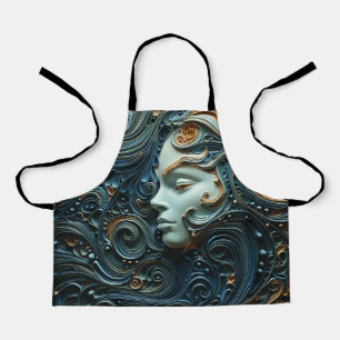 Moonlit Woman 3D Art Apron