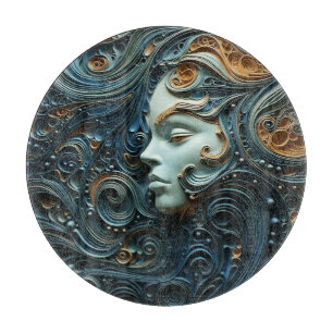 Moonlit Woman 3D Art Cutting Board