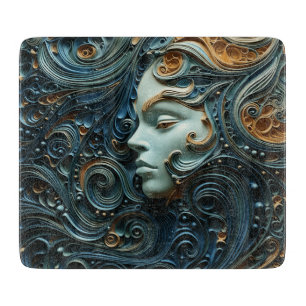 Moonlit Woman 3D Art Cutting Board