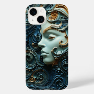 Moonlit Woman 3D Art Metal Art Case-Mate iPhone 14 Case