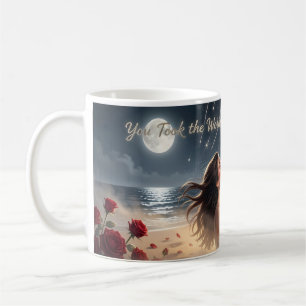 Moonlit Words Romantic Seashore Dream Mug