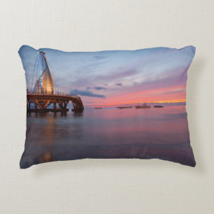 Moonrise And Sunset Decorative Pillow