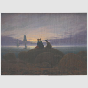 Moonrise by the Sea (by Caspar David Friedrich) Tissue Paper