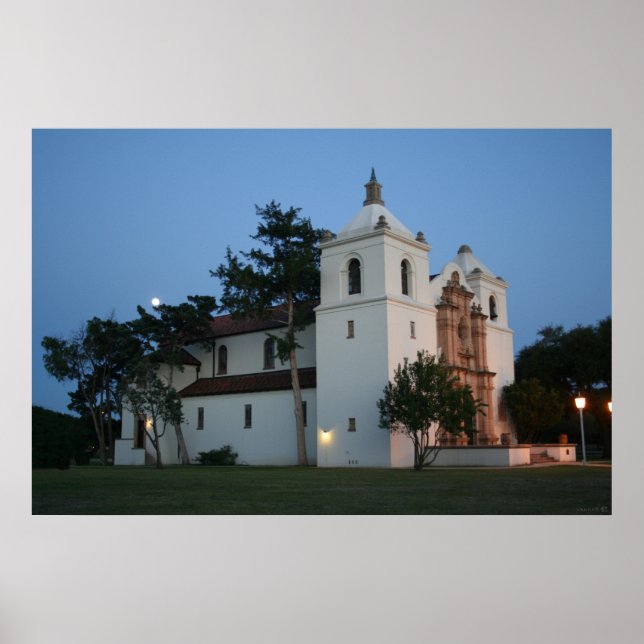 Moonrise over Old Mission Poster (Front)