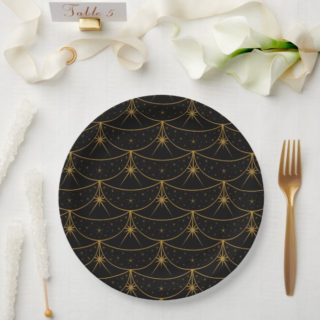 Moons and Stars 9" Paper Plate (Wedding)