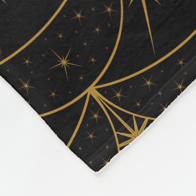Moons and Stars Fleece Blanket (3 Sizes) (Corner)