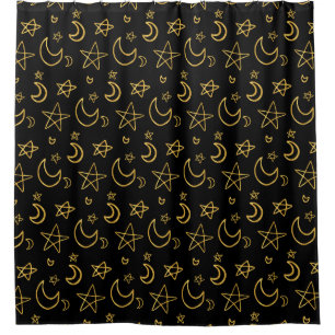 Moons and Stars Gold Pattern