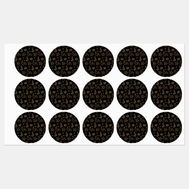 Moons and Stars Gold Pattern (Sheet)