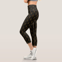 Moons and Stars High Waisted Capri Leggings