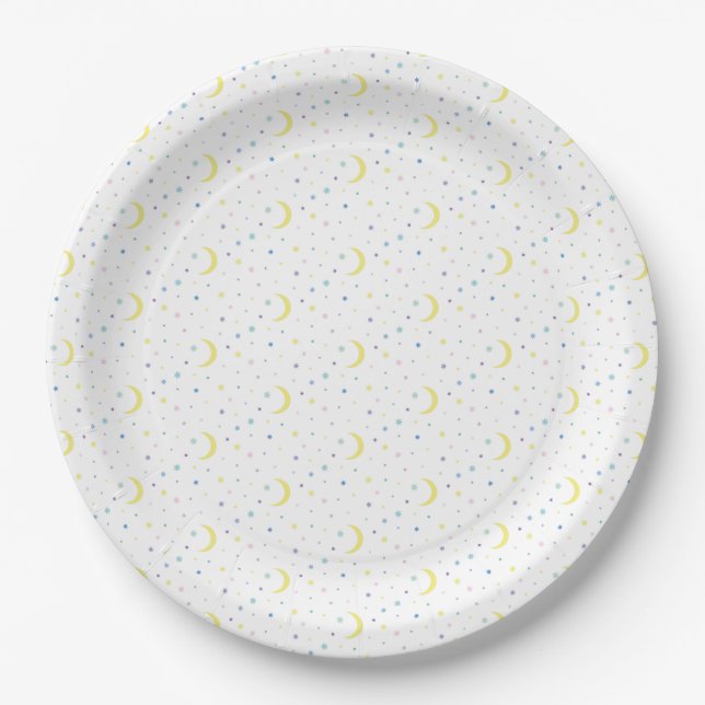 Moons and stars. paper plate (Front)