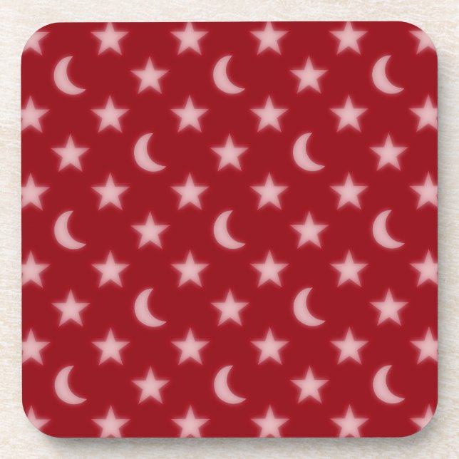 Moons and stars pattern coaster (Front)