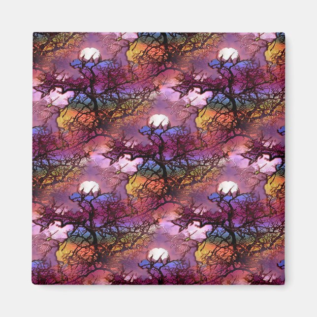 Moons  in the trees.... magnet (Front)