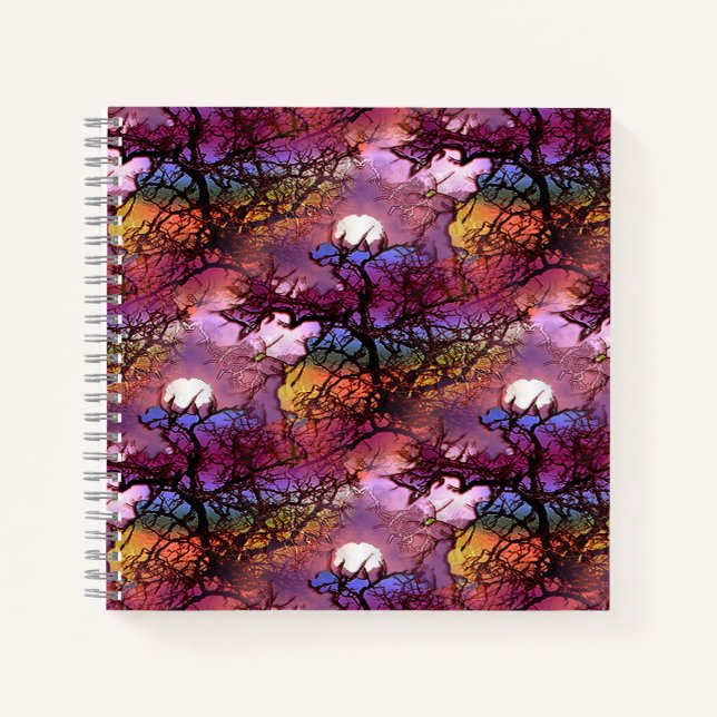 Moons  in the trees.... notebook (Front)
