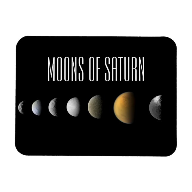 Moons of Saturn Magnet (Horizontal)