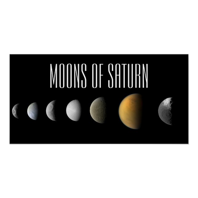 Moons of Saturn Poster (Front)