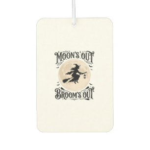 Moons Out Brooms Out Witch Halloween Air Freshener