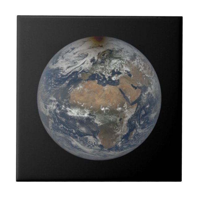 Moon's shadow on Earth - June 10 solar eclipse  Tile (Front)