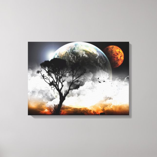 Moons Surreal Fantasy Canvas Print (Front)