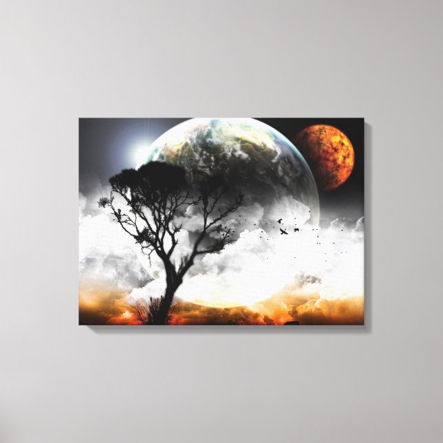 Moons Surreal Fantasy Canvas Print (Front)