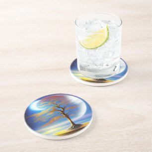 Moonscape bonsai coaster
