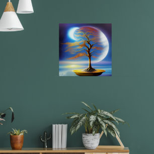Moonscape bonsai poster