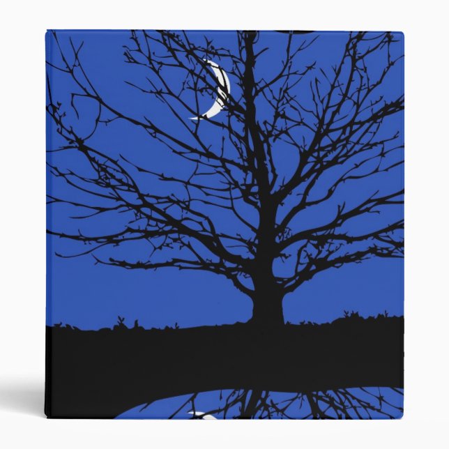 Moonscape in Cobalt Blue and Black Binder (Front)