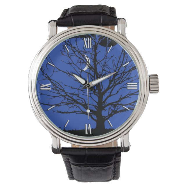 Moonscape in Cobalt Blue and Black Watch (Front)