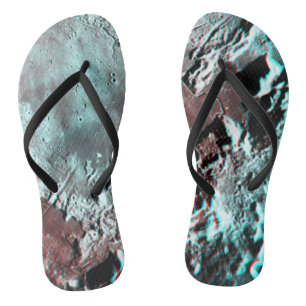 Moonscape Space Photo Anaglyph Hadley Channel Flip Flops