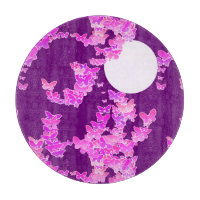 Moonscape with butterflies - orchid, amethyst