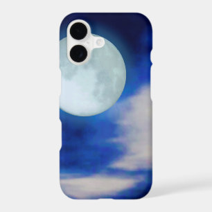 Moonscape with moonlit clouds