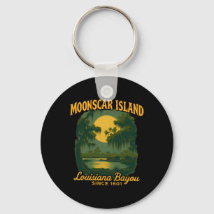 Moonscar Island Retro Cartoon Halloween Zombie Isl Keychain