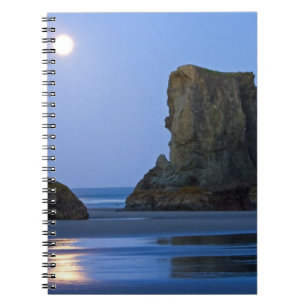 Moonset, Bandon Beach, Oregon. Notebook