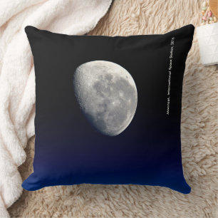 Moonset, International Space Station, 2016 Throw Pillow