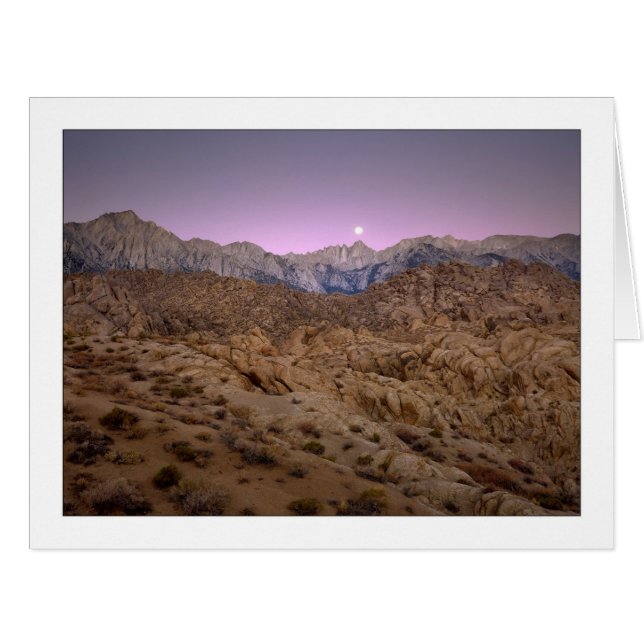 "Moonset On Mt. Whitney" (Front Horizontal)