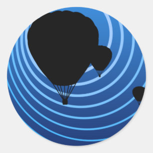 moonshine ballooning classic round sticker