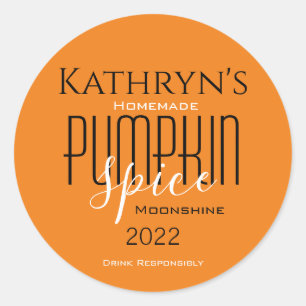 Moonshine "Citrouille Spice", Étiquette alimentair