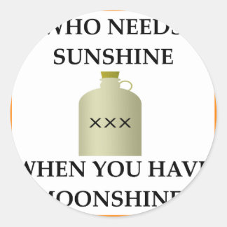 MOONSHINE CLASSIC ROUND STICKER