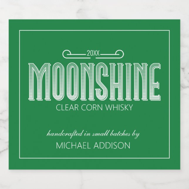 Moonshine Food and Beverage Label Set (Single Label)