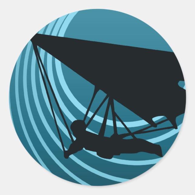moonshine hang gliding classic round sticker (Front)