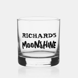 MOONSHINE PERSONALIZED WHISKEY GLASSES GLASS 